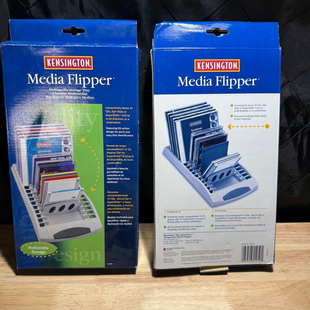 Kensington Media Flipper Multimedia Storage Tray for CD, Zip, Floppy, SuperDisks